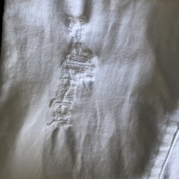 White Booty-Hugging Jean Shorts - Picture 5 of 5